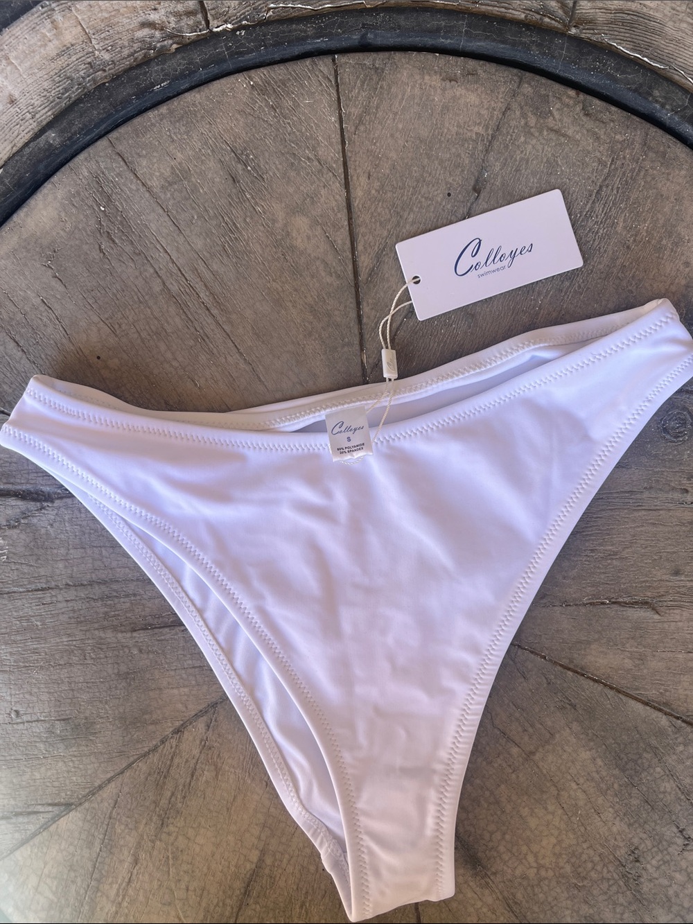 White High-Cut Bikini Bottom small B41